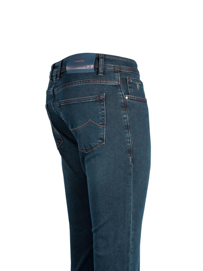 Regular Fit Mavi Pamuklu Likralı Kot Pantolon