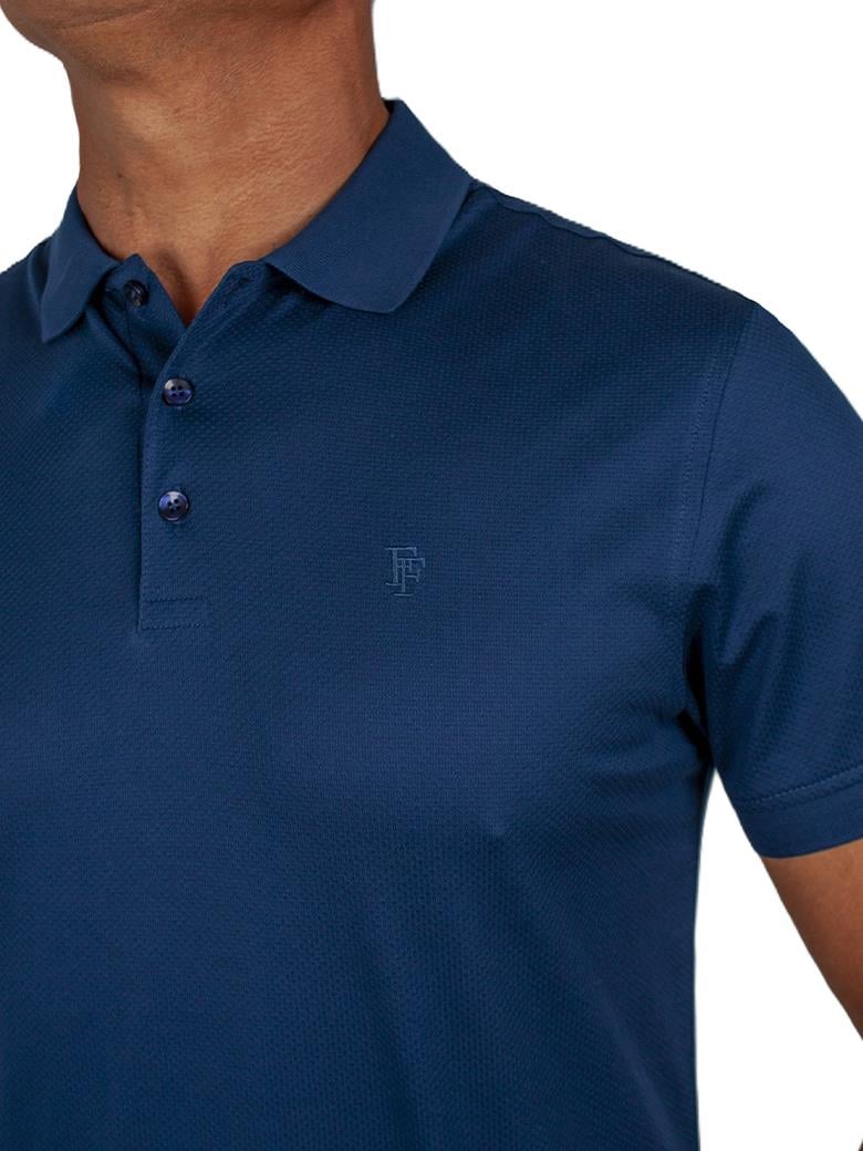 Regular Fit Merserize %100 Pamuk Açık Lacivert Polo Yaka Tişört