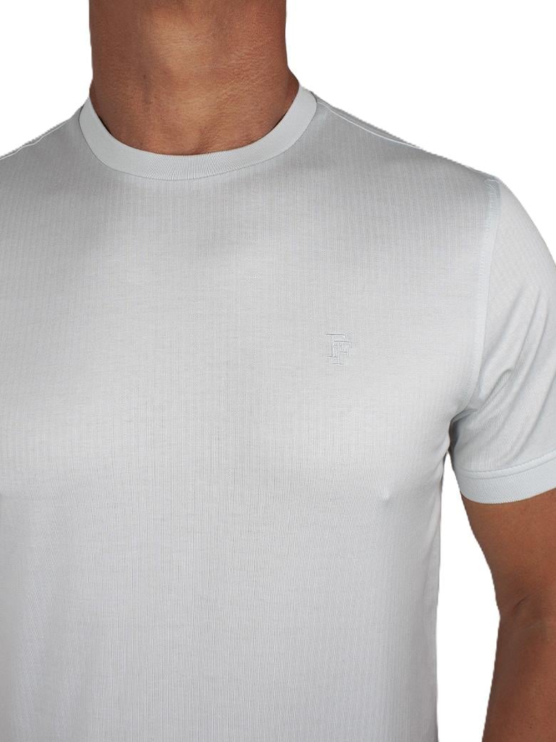 Regular Fit Merserize %100 Pamuk Açık Mavi Bisiklet Yaka Tişört