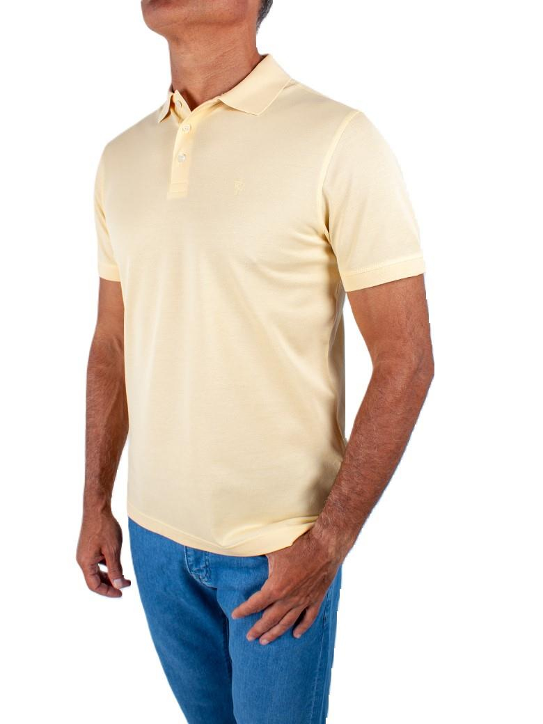 Regular Fit Merserize %100 Pamuk Açık Sarı Polo Yaka Tişört