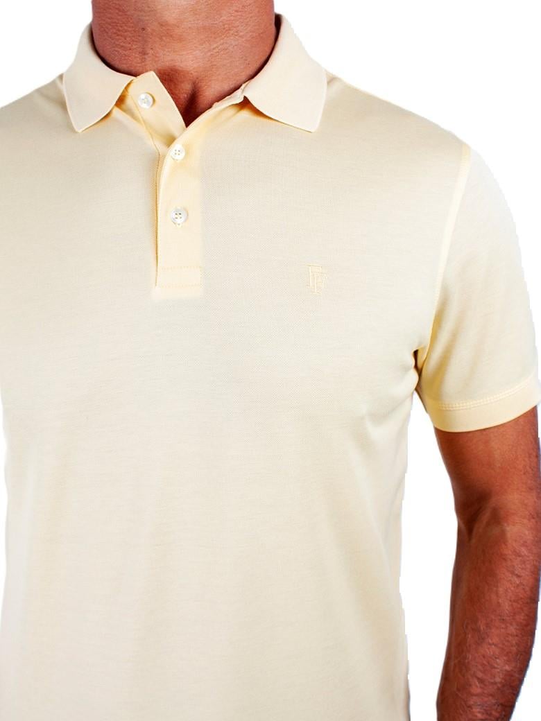 Regular Fit Merserize %100 Pamuk Açık Sarı Polo Yaka Tişört