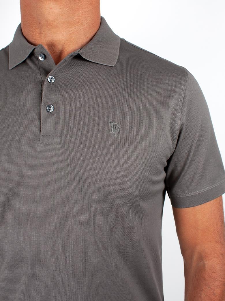 Regular Fit Merserize %100 Pamuk Antrasit Polo Yaka Tişört