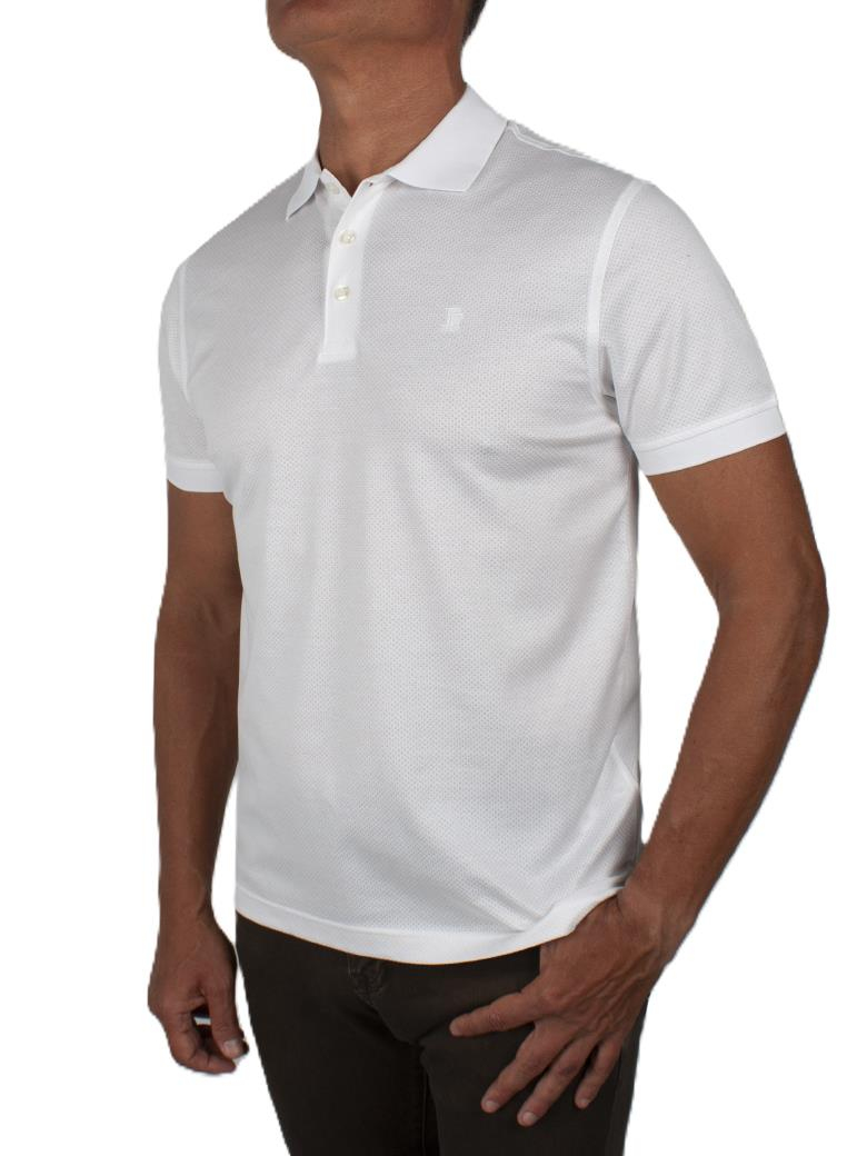 Regular Fit Merserize %100 Pamuk Beyaz Polo Yaka Tişört