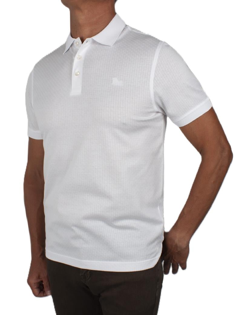 Regular Fit Merserize %100 Pamuk Beyaz Polo Yaka Tişört