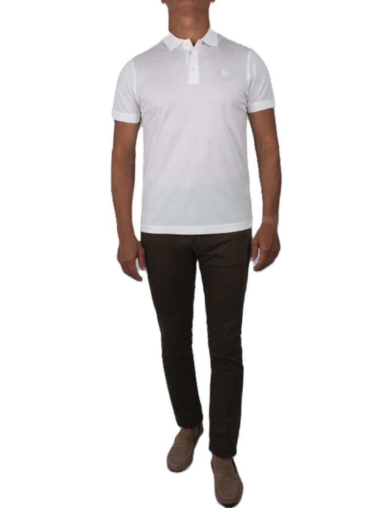 Regular Fit Merserize %100 Pamuk Beyaz Polo Yaka Tişört