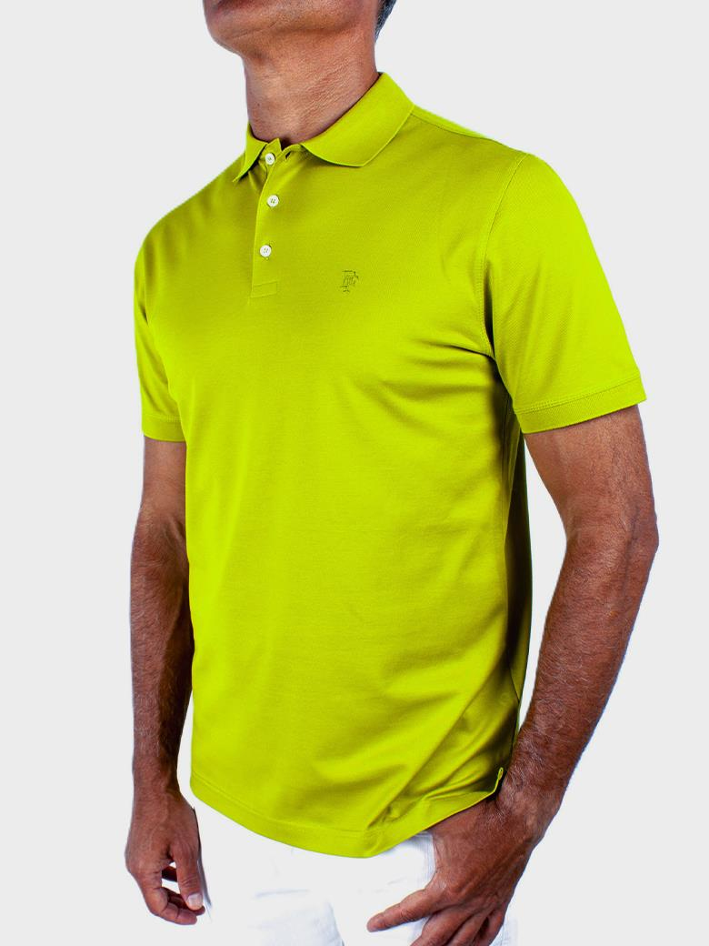 Regular Fit Merserize %100 Pamuk Fıstık Yeşili Polo Yaka Tişört