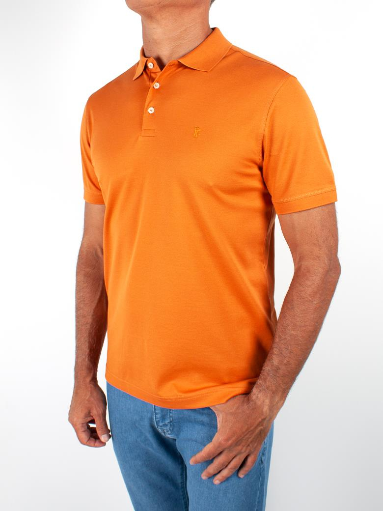 Regular Fit Merserize %100 Pamuk Hardal Polo Yaka Tişört