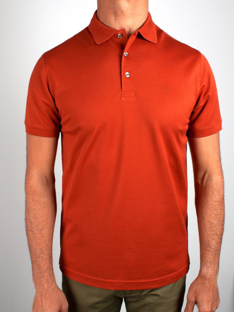 Regular Fit Merserize %100 Pamuk Kiremit Polo Yaka Tişört