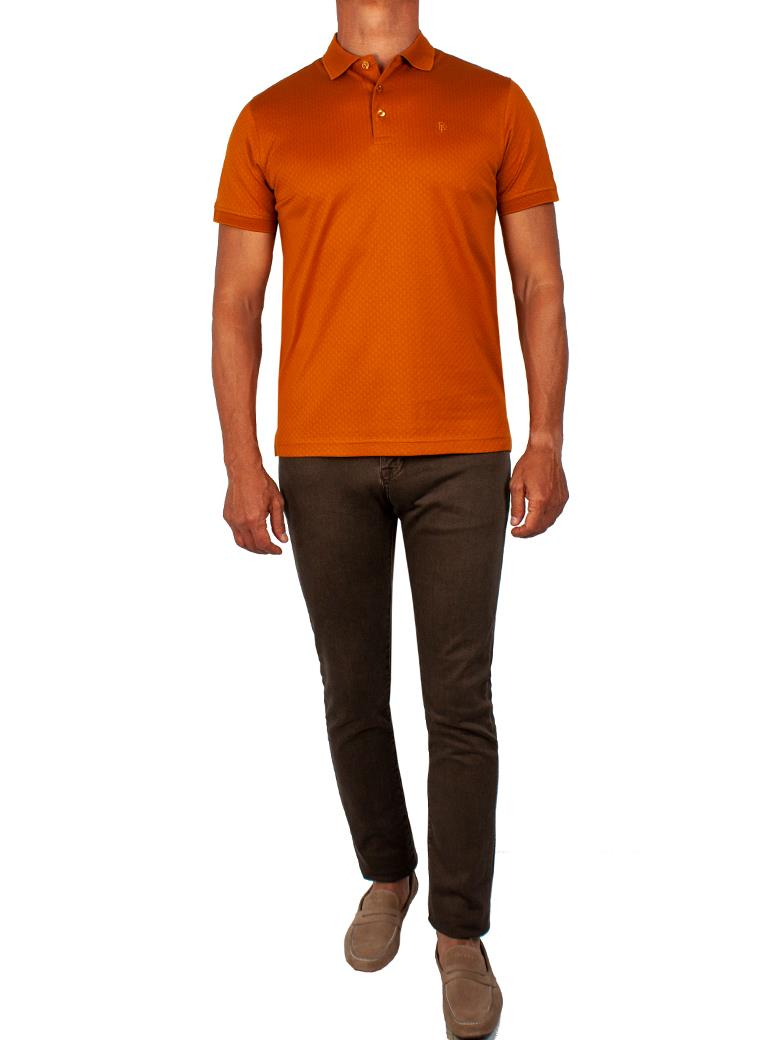 Regular Fit Merserize %100 Pamuk Kiremit Polo Yaka Tişört