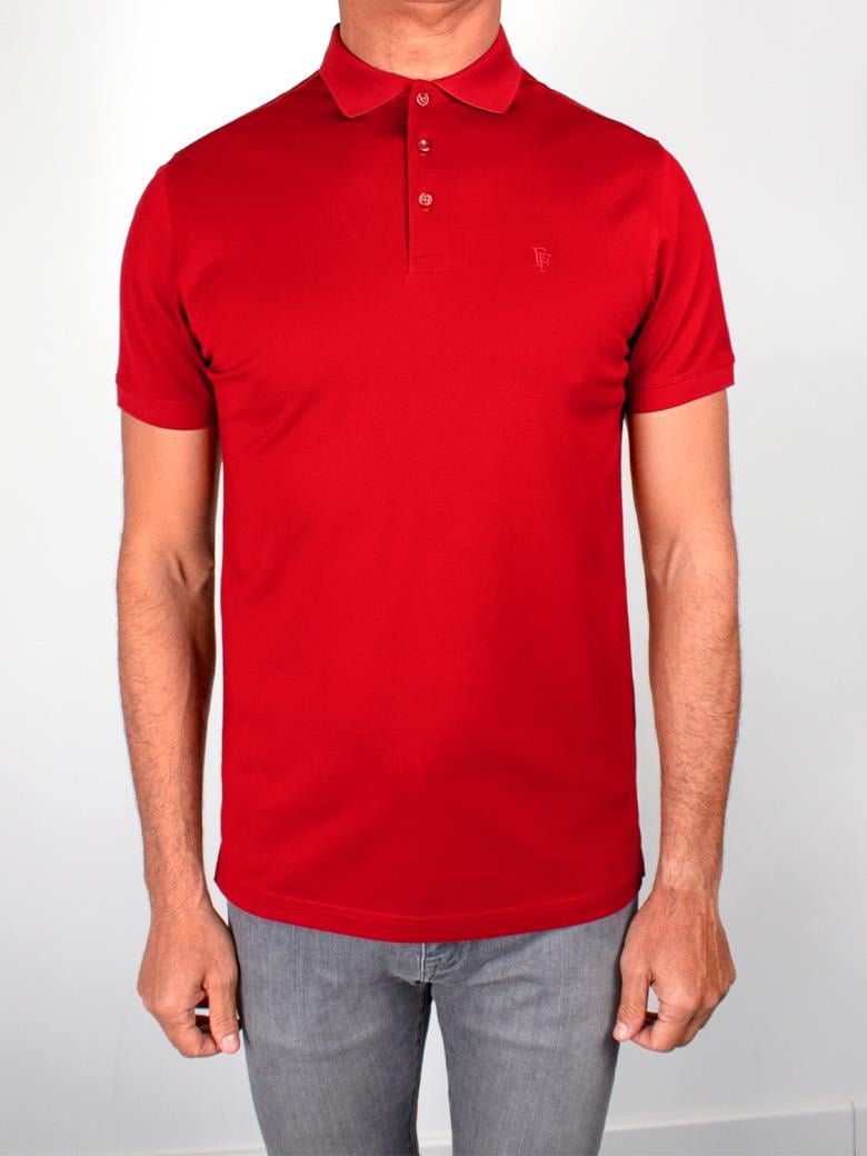 Regular Fit Merserize %100 Pamuk Koyu Kiremit Polo Yaka Tişört