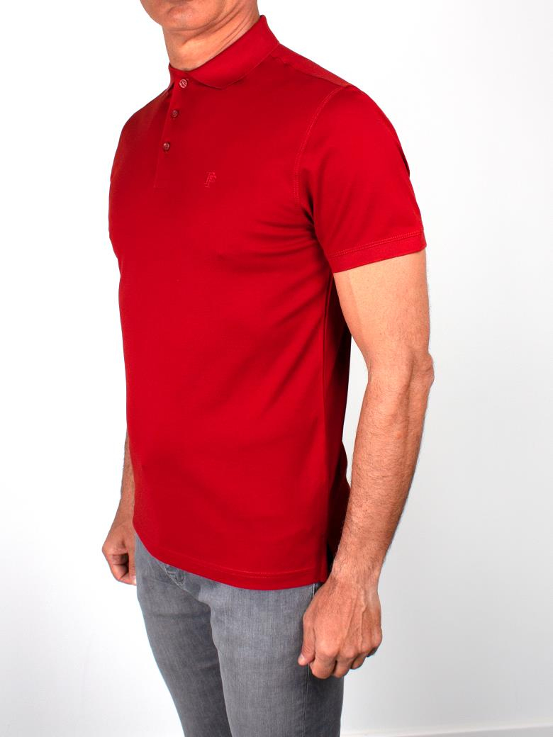 Regular Fit Merserize %100 Pamuk Koyu Kiremit Polo Yaka Tişört
