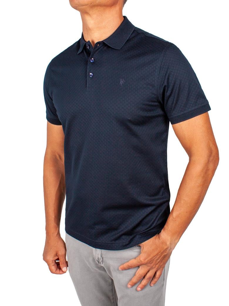 Regular Fit Merserize %100 Pamuk Koyu Lacivert Polo Yaka Tişört