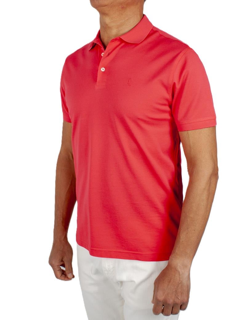 Regular Fit Merserize %100 Pamuk Koyu Pembe Polo Yaka Tişört