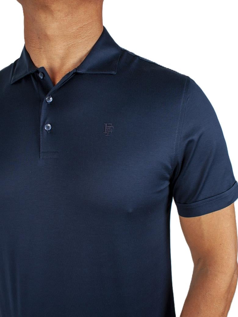 Regular Fit Merserize %100 Pamuk Lacivert Polo Yaka Tişört