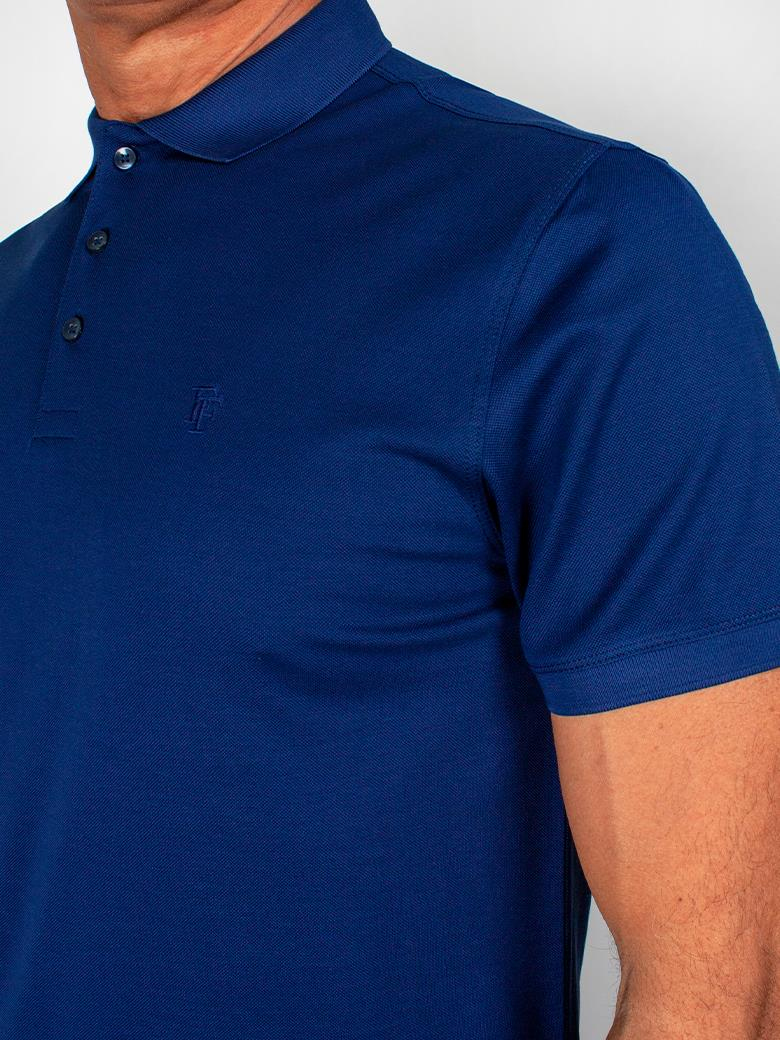 Regular Fit Merserize %100 Pamuk Lacivert Polo Yaka Tişört