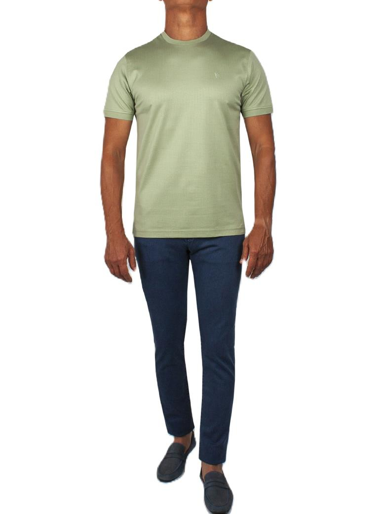 Regular Fit Merserize %100 Pamuk Mint Bisiklet Yaka Tişört