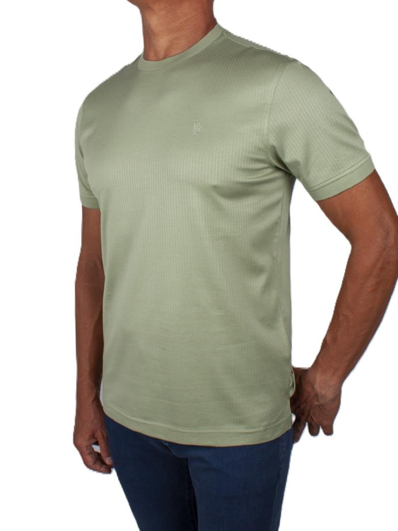 Regular Fit Merserize %100 Pamuk Mint Bisiklet Yaka Tişört