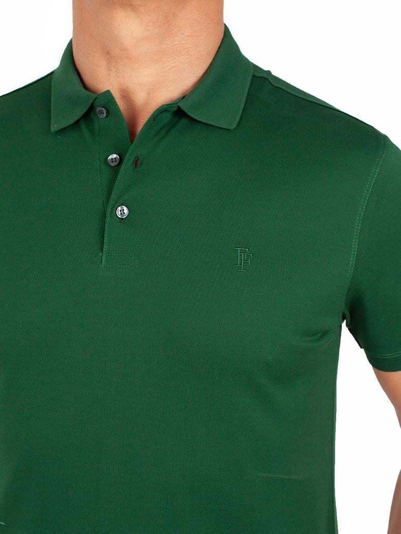 Regular Fit Merserize %100 Pamuk Nane Yeşili Polo Yaka Tişört