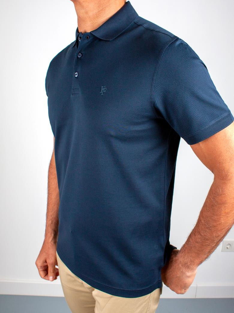 Regular Fit Merserize %100 Pamuk Navy Polo Yaka Tişört