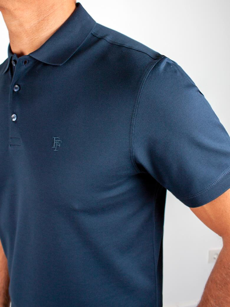 Regular Fit Merserize %100 Pamuk Navy Polo Yaka Tişört