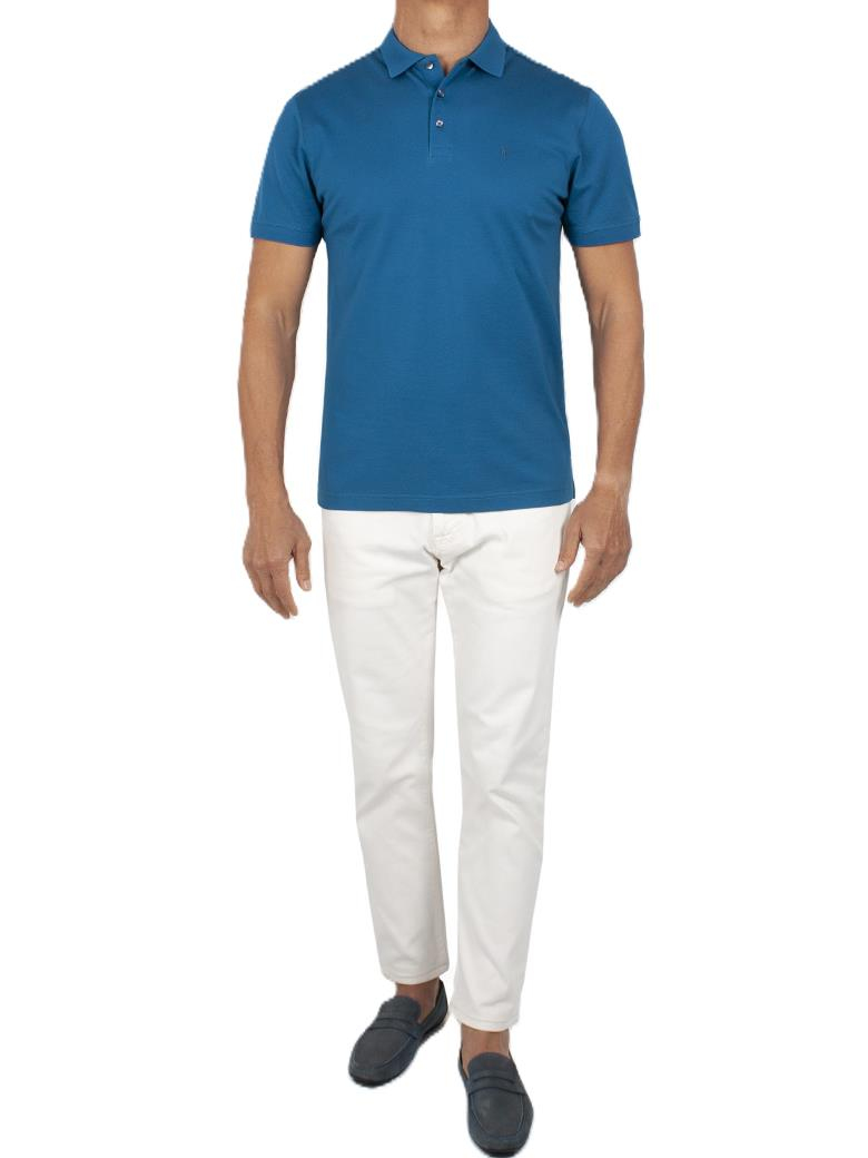 Regular Fit Merserize %100 Pamuk Petrol Polo Yaka Tişört