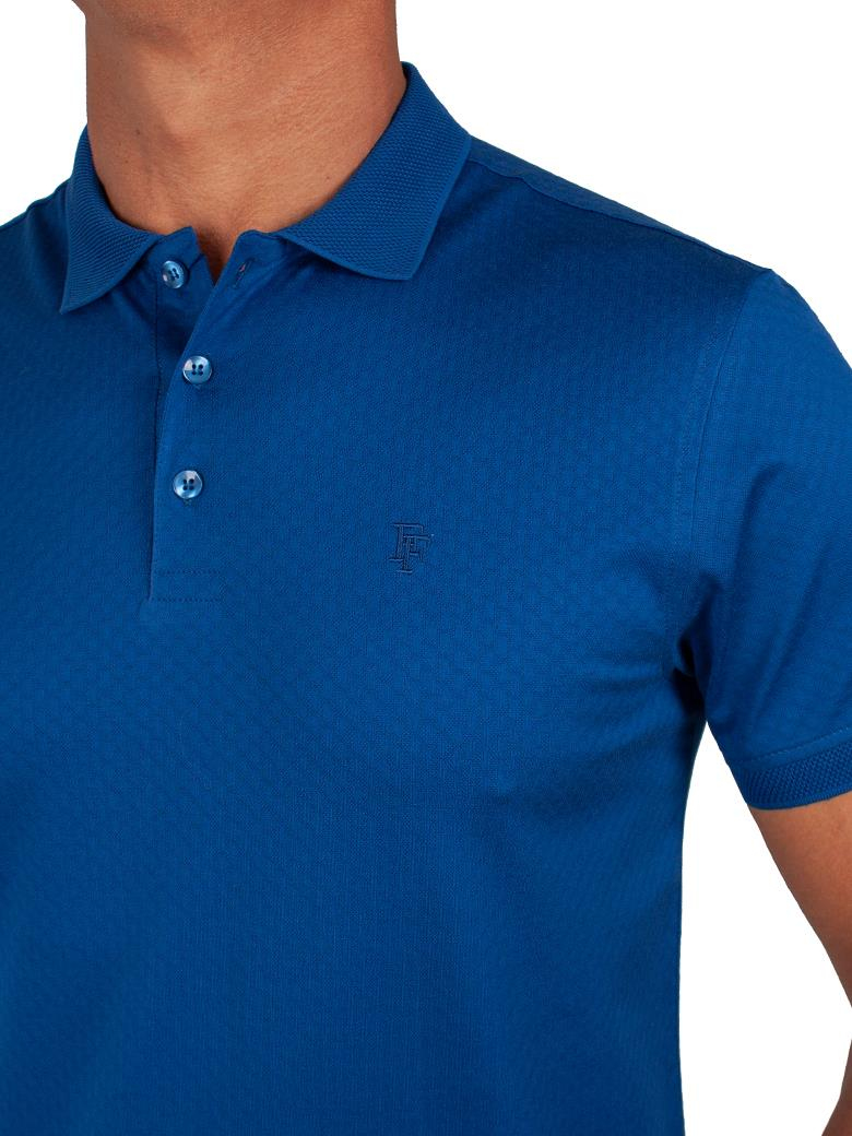 Regular Fit Merserize %100 Pamuk Saks Polo Yaka Tişört