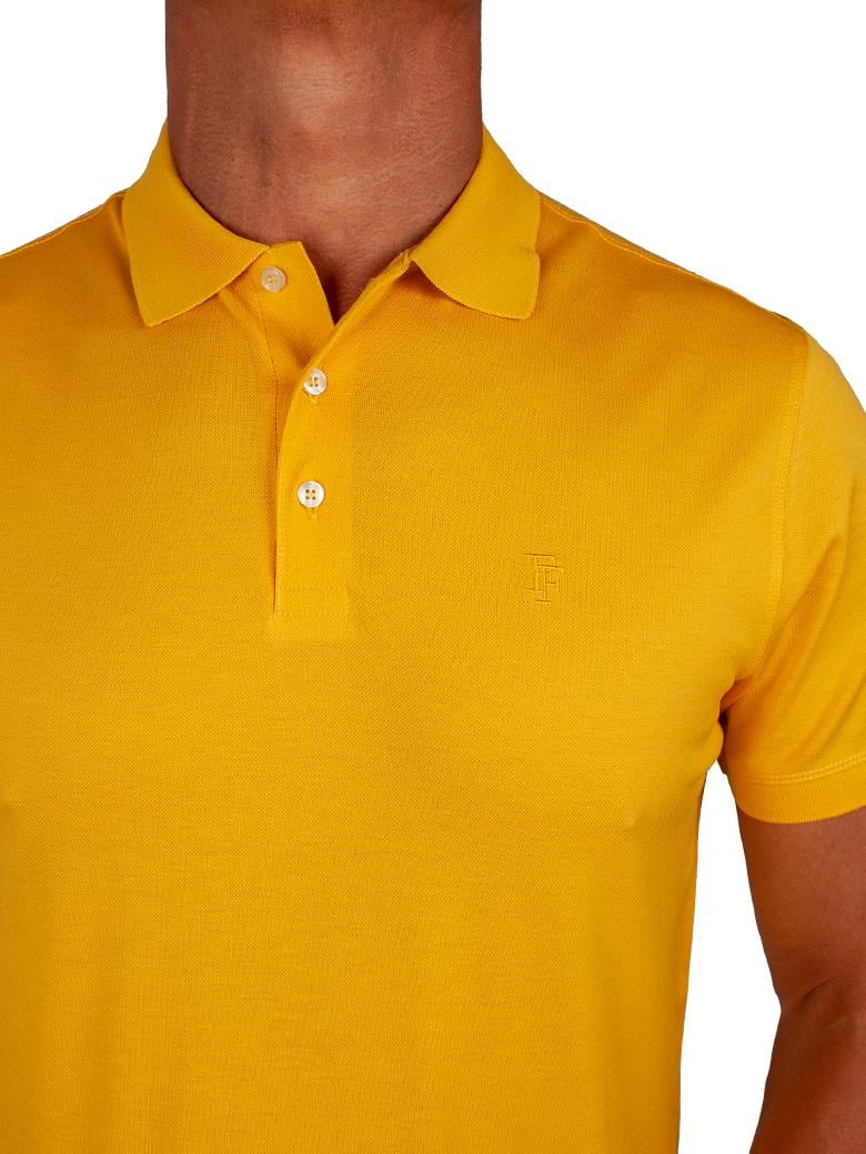 Reguler Fit Merserize %100 Pamuk Sarı Polo Yaka Tişört