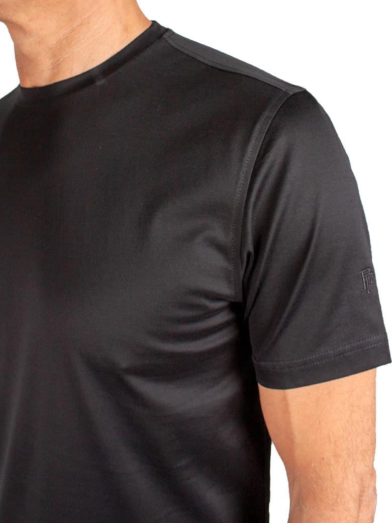 Regular Fit Merserize %100 Pamuk Siyah Bisiklet Yaka Tişört