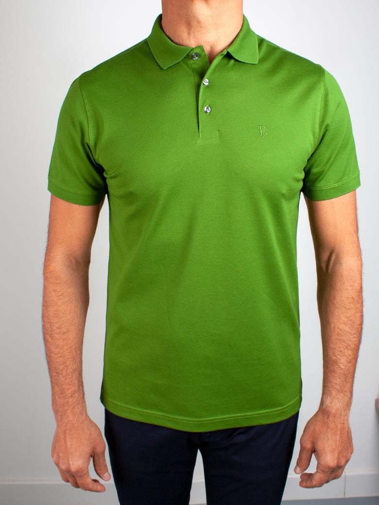 Regular Fit Merserize %100 Pamuk Yeşil Polo Yaka Tişört