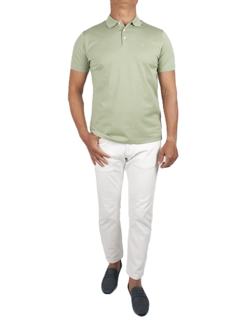Regular Fit Merserize %100 Pamuk Yeşil Polo Yaka Tişört