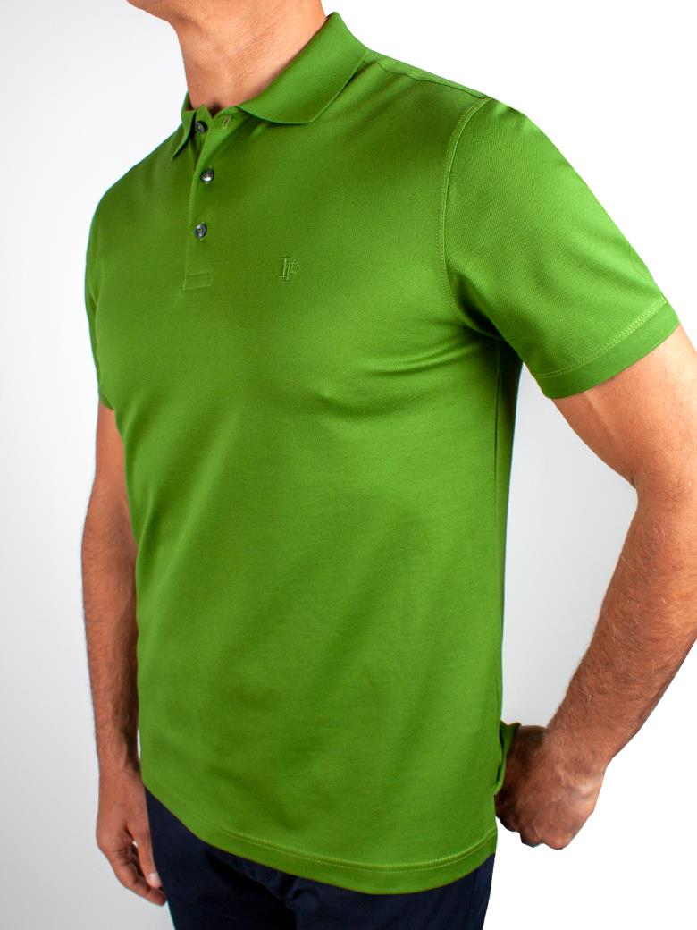 Regular Fit Merserize %100 Pamuk Yeşil Polo Yaka Tişört