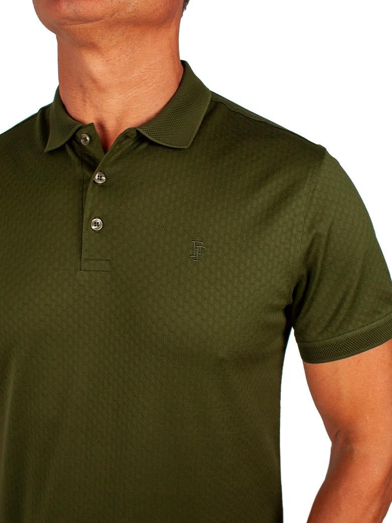 Regular Fit Merserize %100 Pamuk Yeşil Polo Yaka Tişört