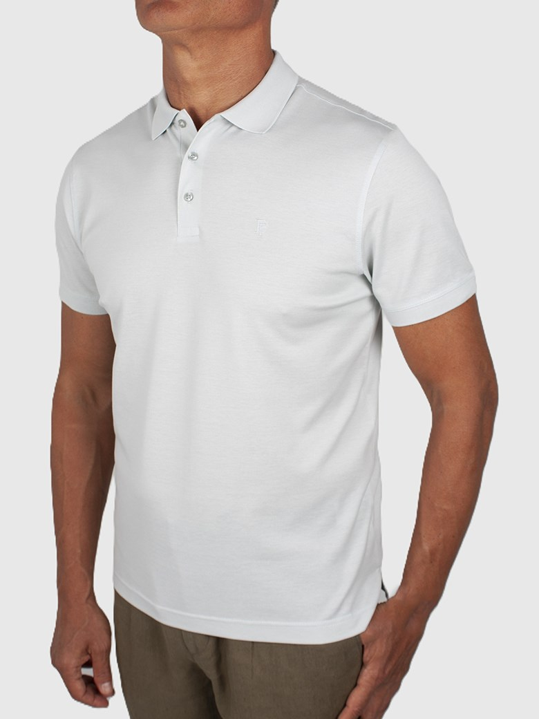 Regular Fit Merserize Açık Mavi Polo Yaka Tişört