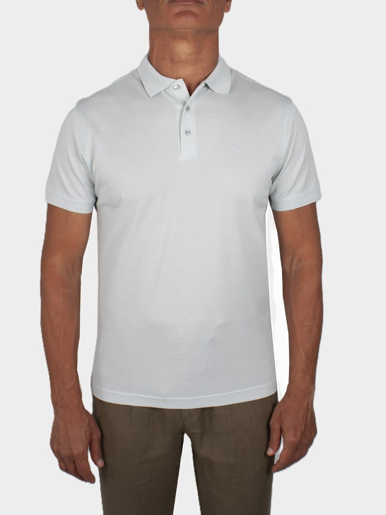 Regular Fit Merserize Açık Mavi Polo Yaka Tişört