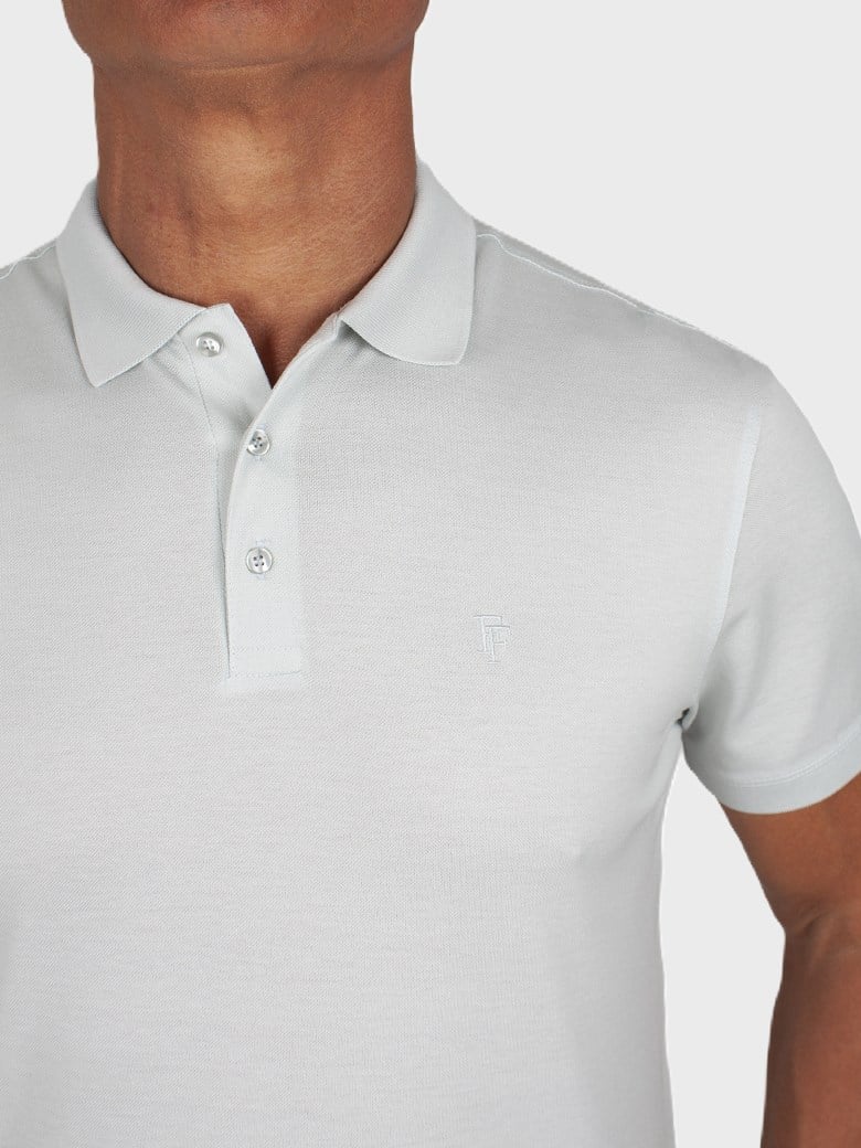 Regular Fit Merserize Açık Mavi Polo Yaka Tişört