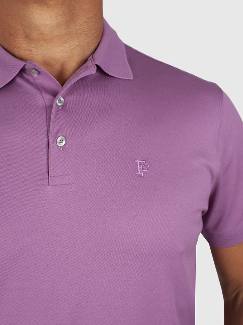 Regular Fit Merserize Lila Polo Yaka Tişört