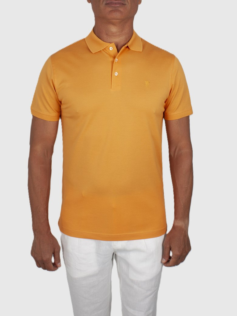Regular Fit Merserize Oranj Polo Yaka Tişört