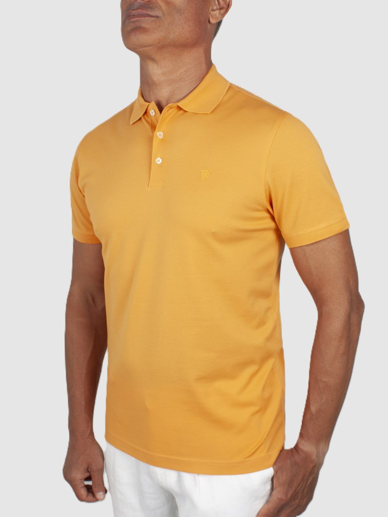 Regular Fit Merserize Oranj Polo Yaka Tişört