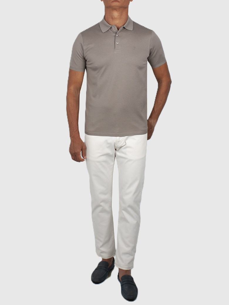 Regular Fit Merserize Vizon Polo Yaka Tişört