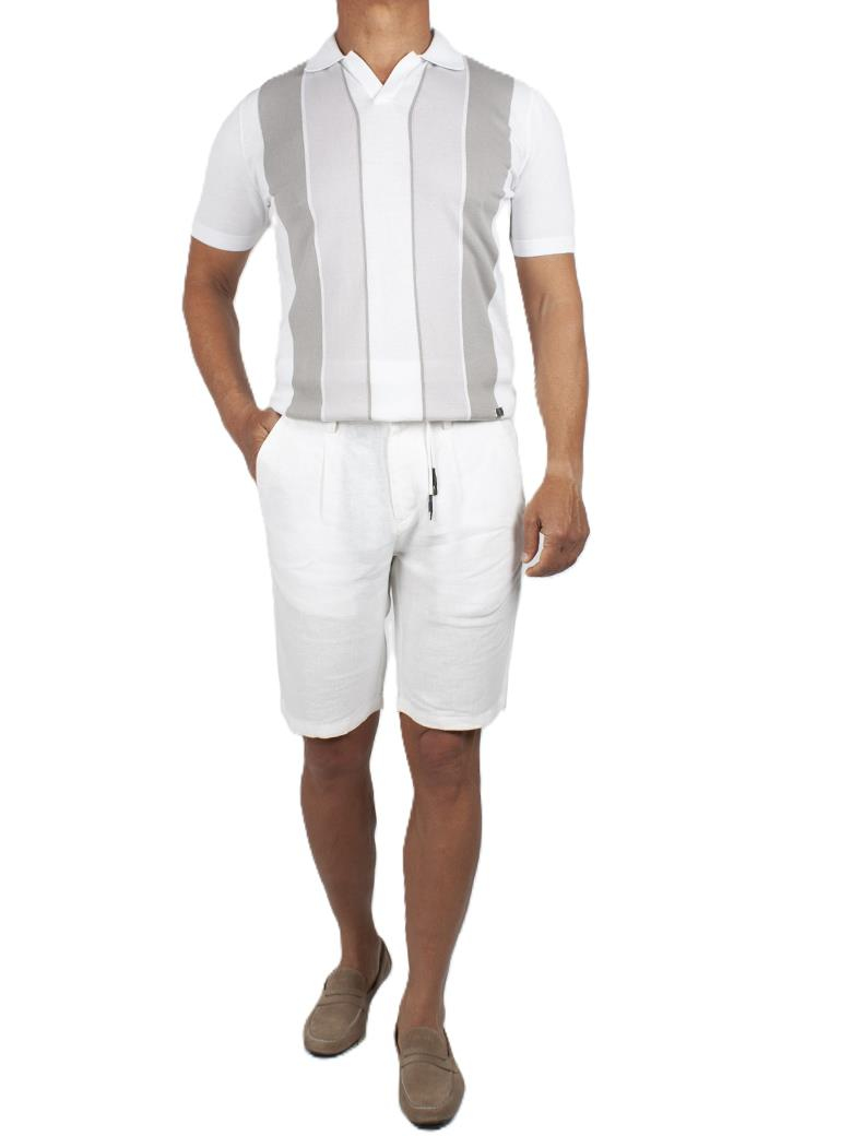 Regular Fit Normal Kesim Beyaz Keten Şort