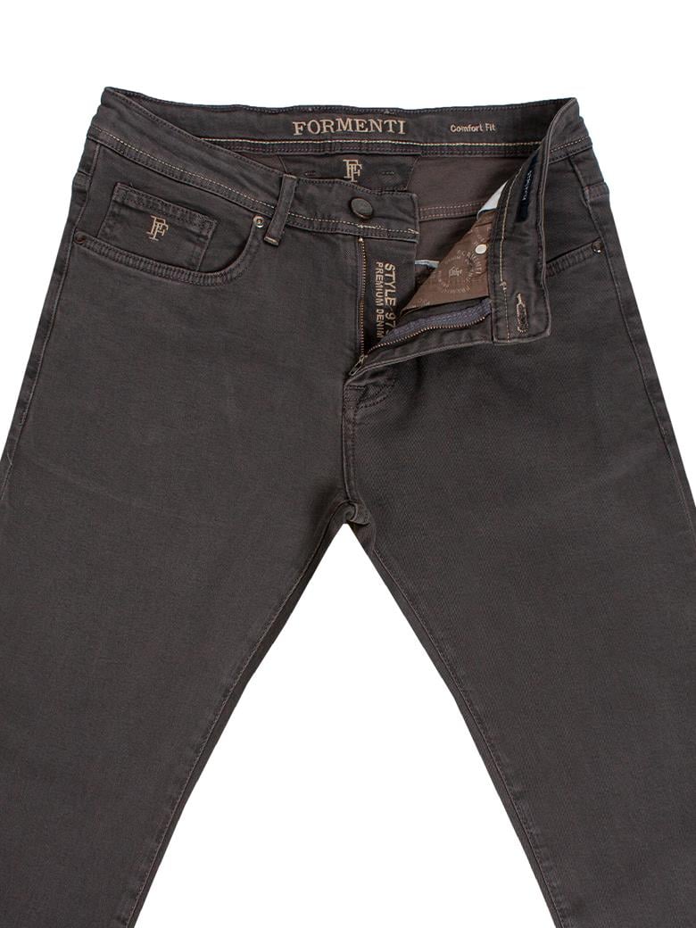 Regular Fit Normal Kesim Likralı Açık Kahve Denim Kot Pantolon