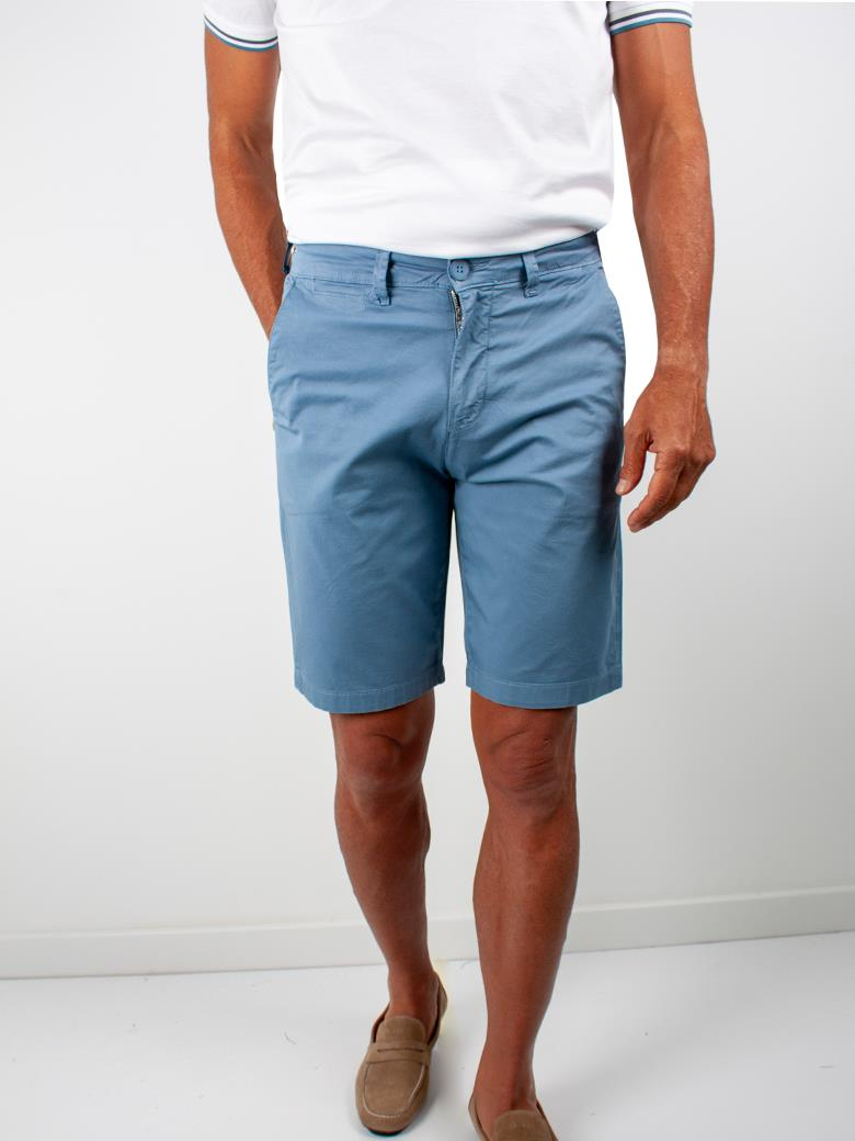 Regular Fit Normal Kesim Likralı Denim Mavi Şort