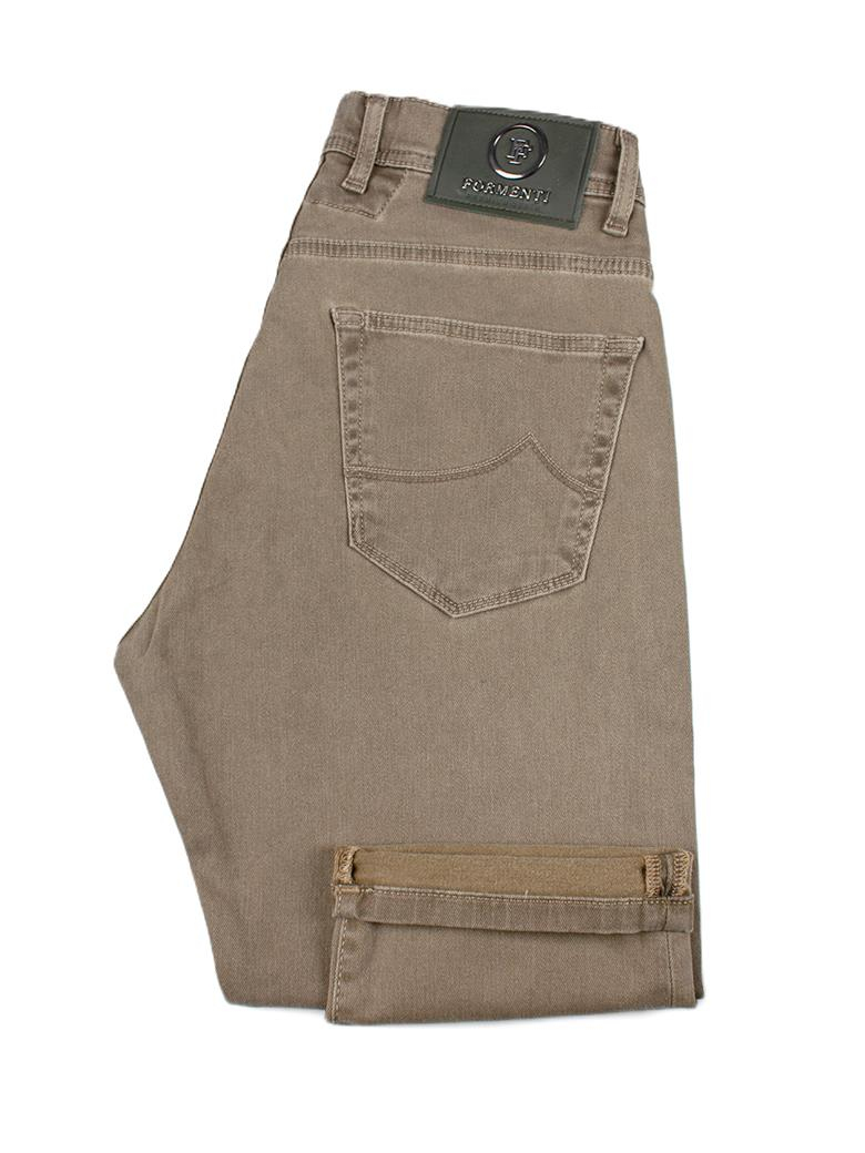 Regular Fit Normal Kesim Likralı Haki Kot Pantolon