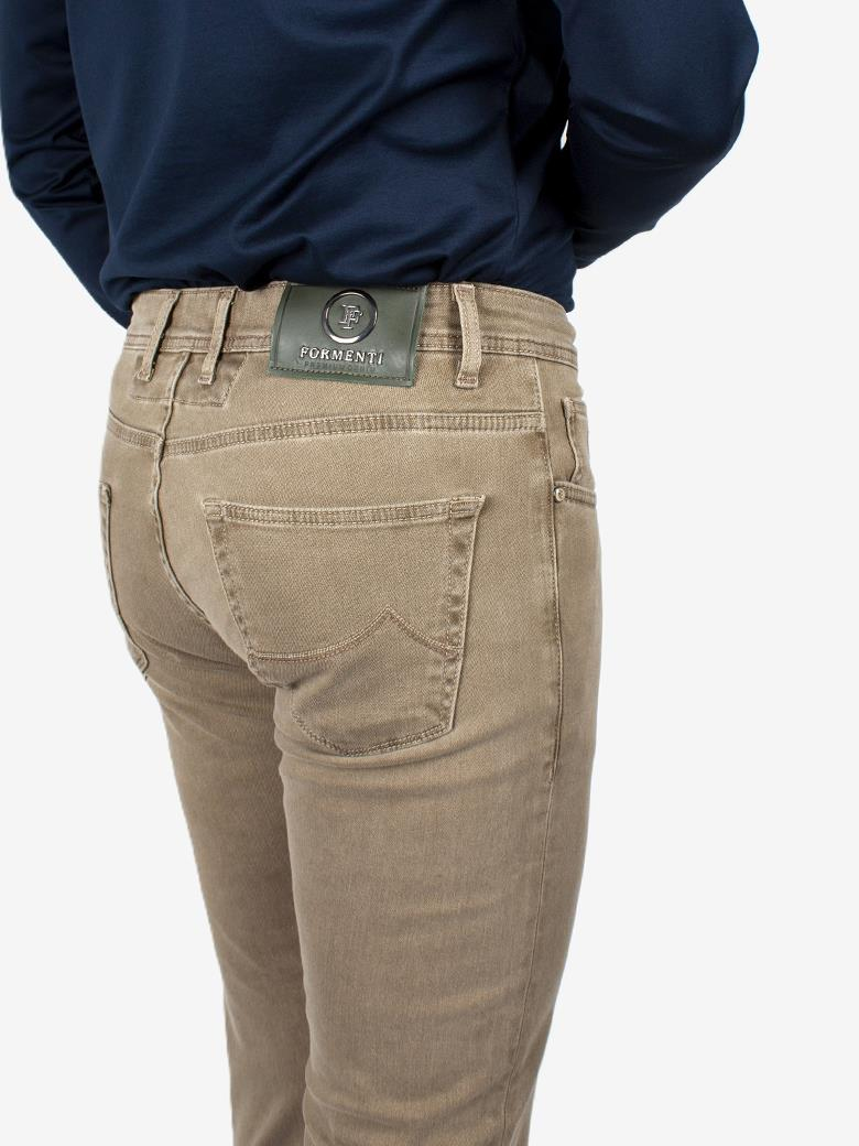 Regular Fit Normal Kesim Likralı Haki Kot Pantolon