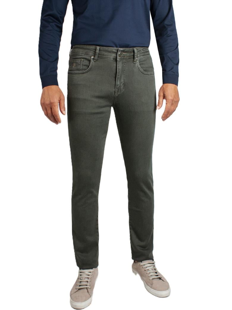 Regular Fit Normal Kesim Likralı Haki Denim Kot Pantolon