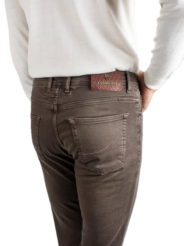 Regular Fit Normal Kesim Likralı Kahve Denim Kot Pantolon