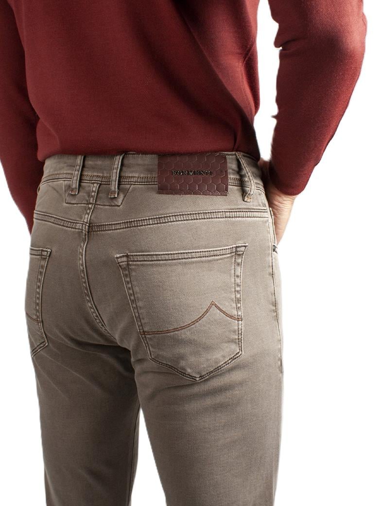 Regular Fit Normal Kesim Likralı Kahve Denim Kot Pantolon