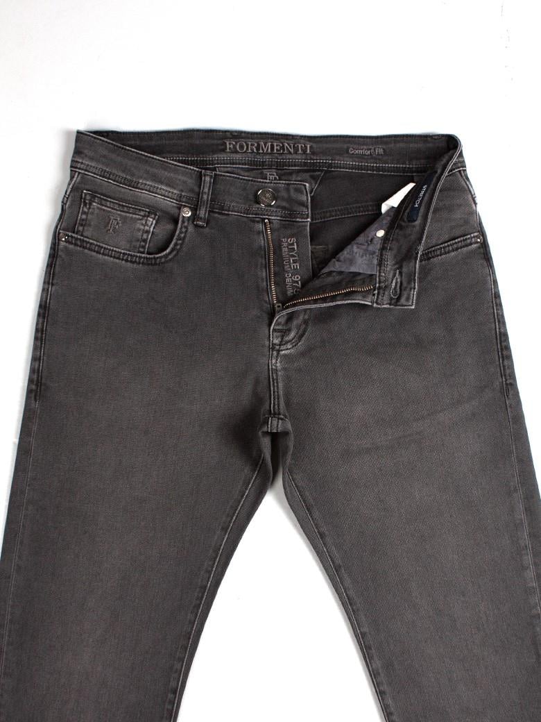 Regular Fit Normal Kesim Likralı Koyu Antrasit Kot Pantolon 