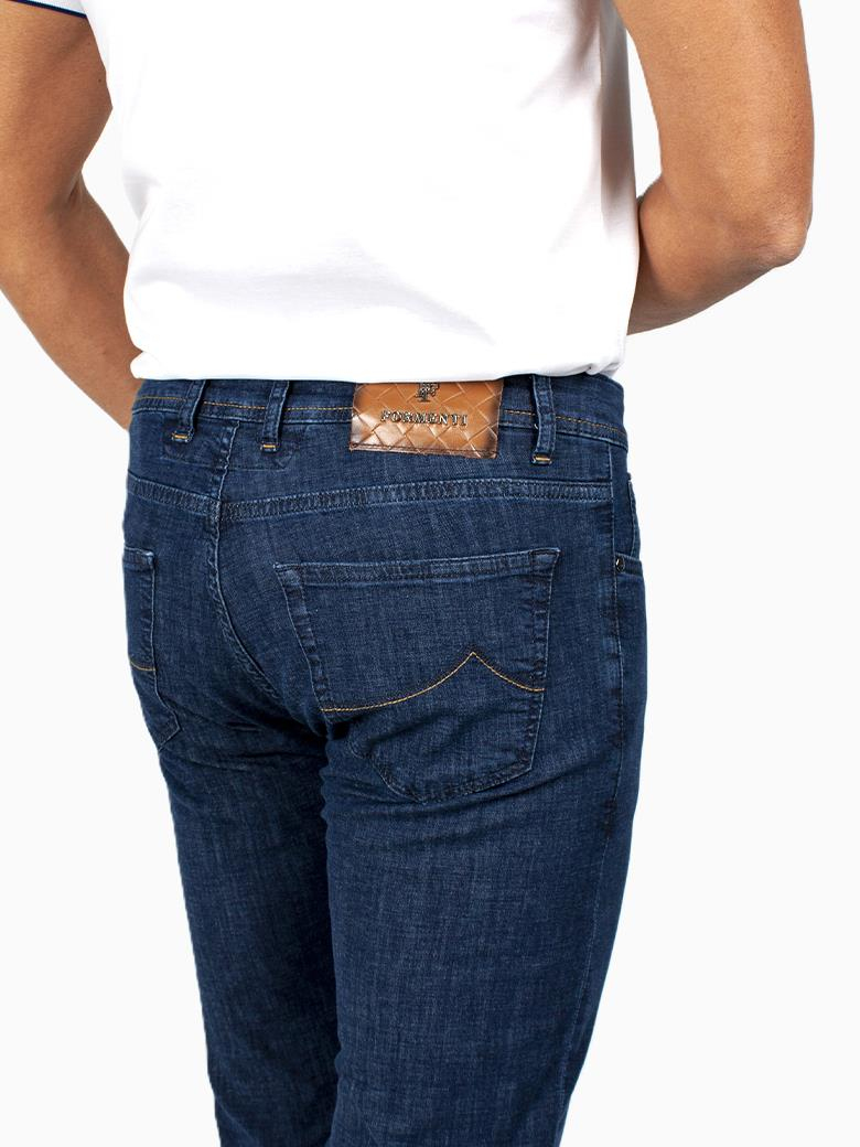 Regular Fit Normal Kesim Likralı Koyu Mavi Kot Pantolon