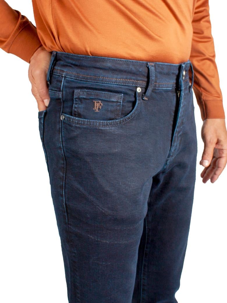 Regular Fit Normal Kesim Likralı Lacivert Denim Kot Pantolon